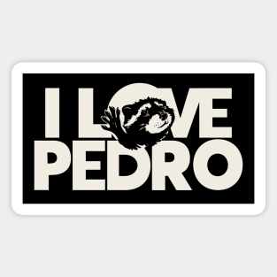 Pedro Raccoon - I LOVE PEDRO | MEME | Black Magnet